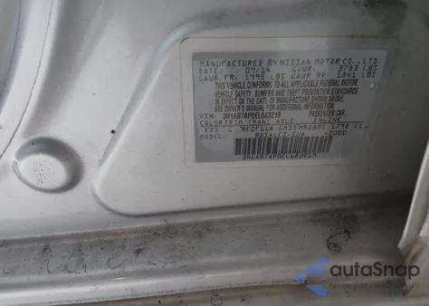 2014 Nissan Sentra S from USA, damaged, VIN 3N1AB7AP0EL683219